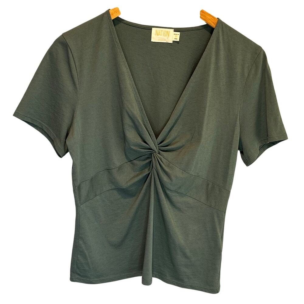 Nation LTD Jade Stone Caprice Tee - size Medium